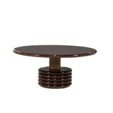 Salontafel Kyan – beton, eiken & metaal roodbruin