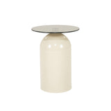 Bijzettafel Irona Beige met Smoked Glas - By-Boo