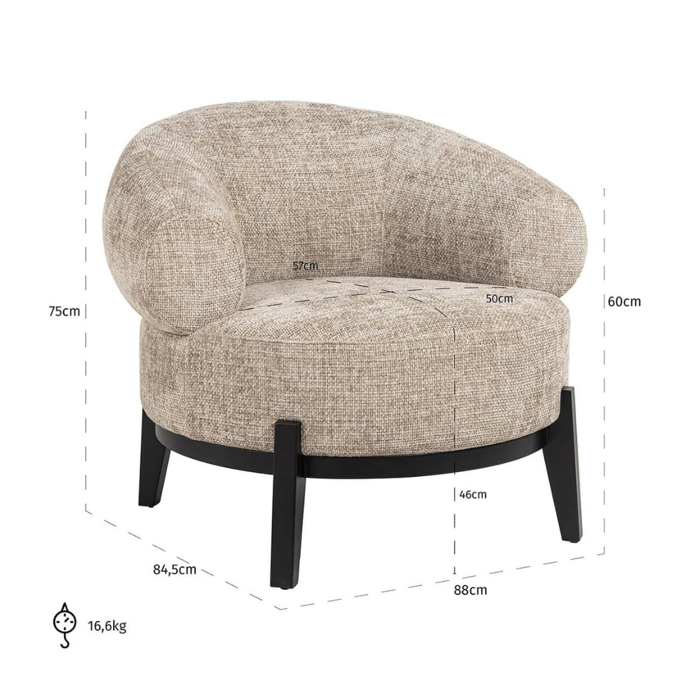 Richmond Interiors Montana Fauteuil- Desert Renegade