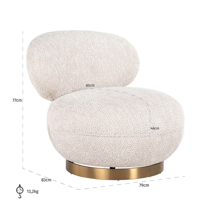 Richmond Interiors Jace Fauteuil - Lovely Cinnamon