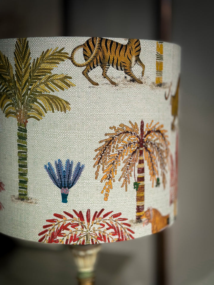 Lampenkap met Palm & Tijgerprint – Tropisch Design