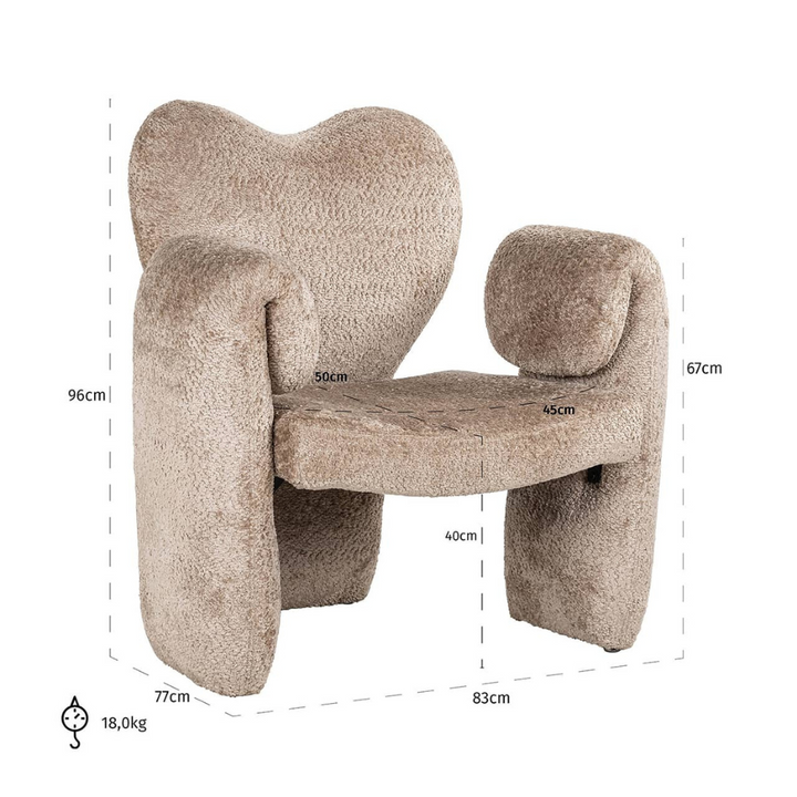 Richmond Interiors Didi Fauteuil - Natural Sheep