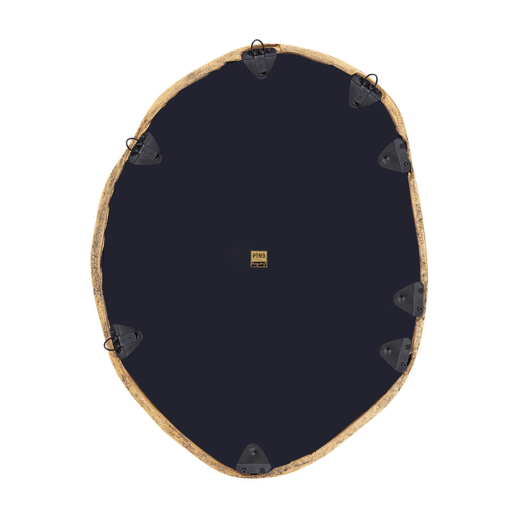Paislie Brass Organic Shaped Mirror Round 56x3x72cm PTMD