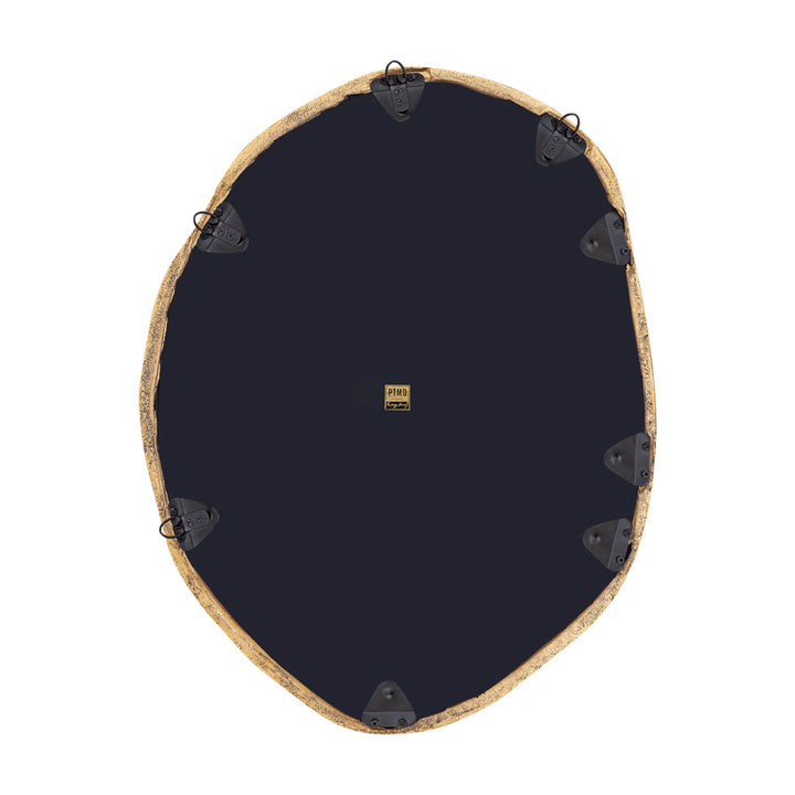Paislie Brass Organic Shaped Mirror Round 56x3x72cm PTMD