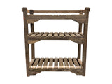 Wandrek Hout 88 cm – Drie Niveaus met Latten