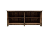 Open Wandkast Donker Hout 180 cm – Vier Vakken