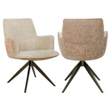 Richmond Eetkamerstoel Chase Ginger Jacquard Draaibaar