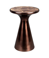 Ronde Bijzettafel Marmer met Aluminium 32 cm – Dutchbone Mount