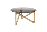 Salontafel Glas Eiken – Dutchbone Naia, 2 kleuren