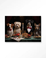 A Dog Dinner - Moderne Wanddecoratie | Artprint, Glass Art & Wandkleed