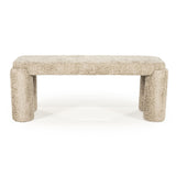 Bankje Omla – stof & hout taupe