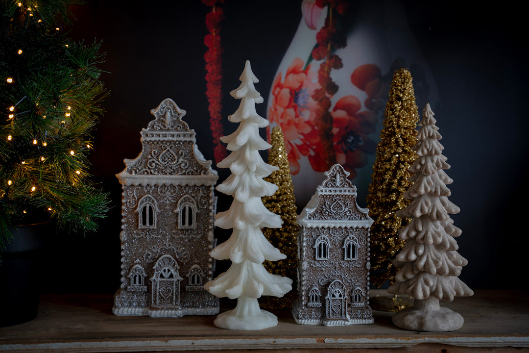 Kerst koekhuisjes bruin