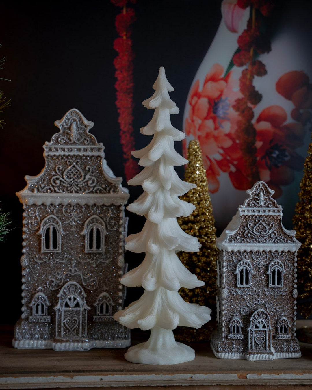Kerst koekhuisjes bruin
