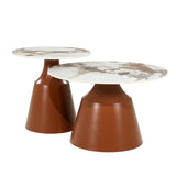 Roka Salontafel Set – Set van 2 | Sintered Stone & Metaal