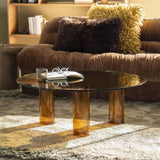 Aero Tafel Set – Salontafel & Bijzettafel | Glas & Resin Design