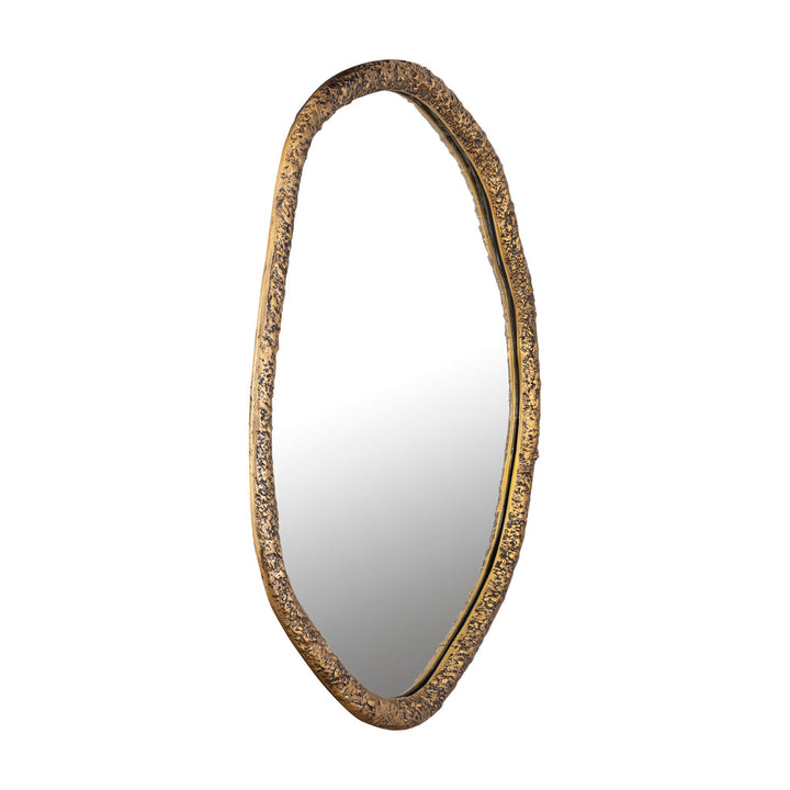 Paislie Brass Organic Shaped Mirror Round 56x3x72cm PTMD