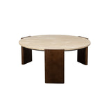 Ronde Salontafel Travertin 90 cm – Dutchbone Valcour