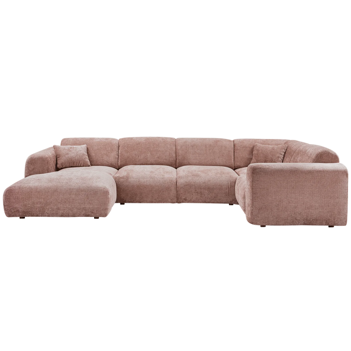 Hoekbank Rechts Woood CLOUD geweven chenille taupe