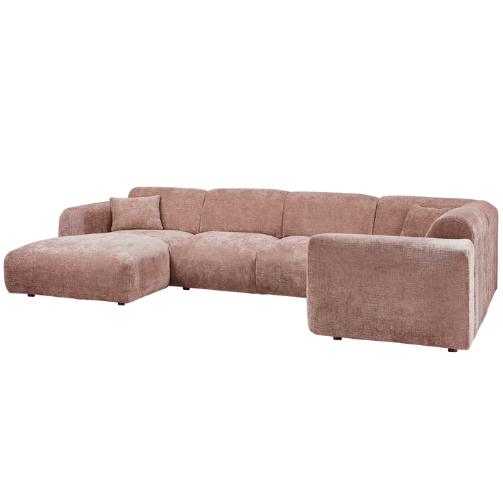 Hoekbank Rechts Woood CLOUD geweven chenille taupe