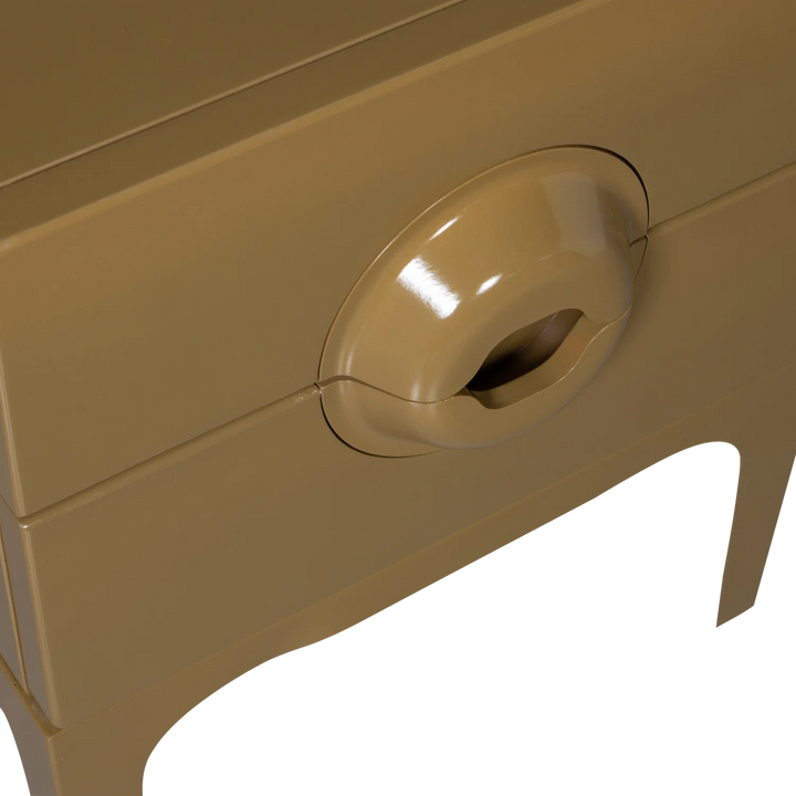 WOOOD Merge nachtkastje 2 lades hout honinggeel