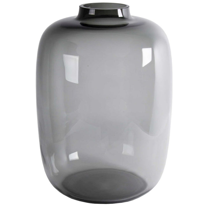 Kara Grey vaas glas modern grijs verschillende maten Ø17-32,5 cm stijlvolle bloemenvaas voor binnen