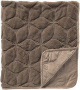 Bedsprei bontlook gewatteerd 240x260 cm – taupe bloemmotief