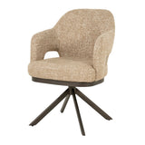 Stoel Amelie – stof, metaal & foam taupe Punto