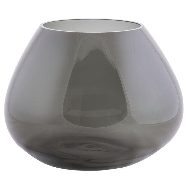 Morava Grey vaas – Bolvormige grijze glazen vaas Ø32 cm