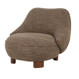 Fauteuil Lina – stof & metaal bruin Vanu