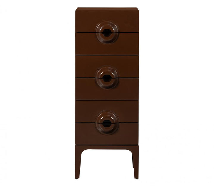 WOOOD Merge ladekast 6 lades hout bruin-rood