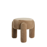 Poef Velvet Taupe op Pootjes Ø48 cm – Light & Living Ozimi