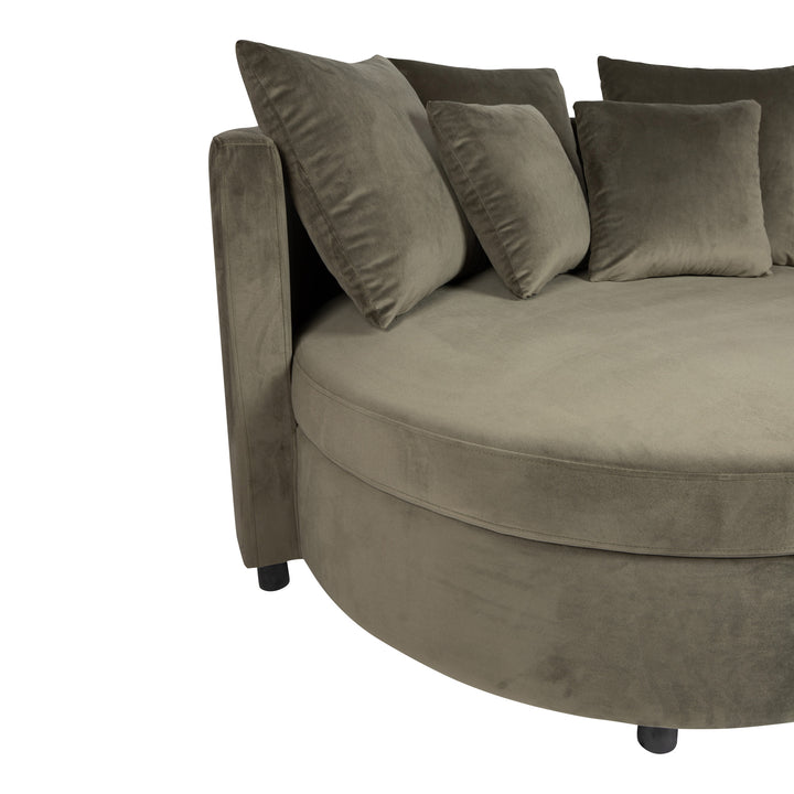 Fayen Velvet Green Fauteuil Half Round KD