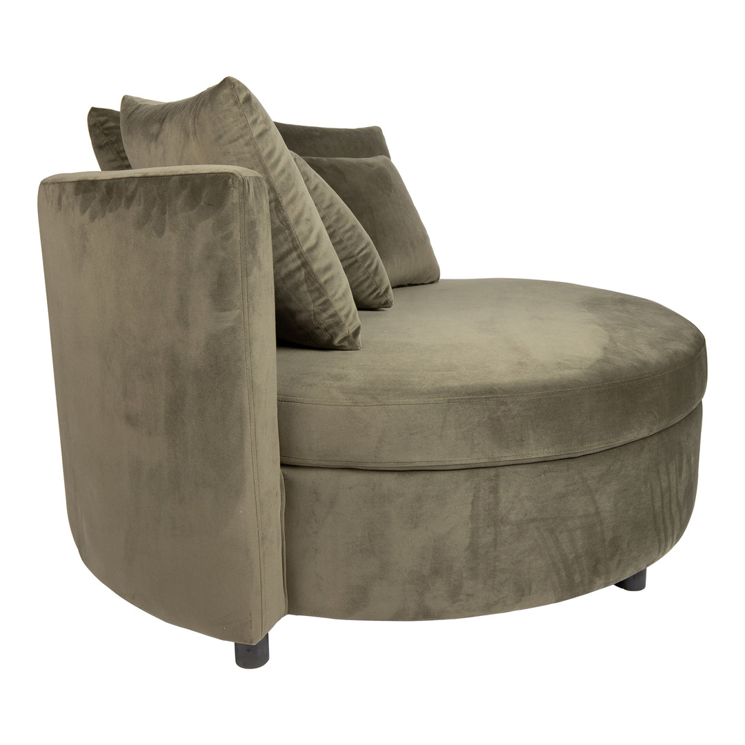 Fayen Velvet Green Fauteuil Half Round KD