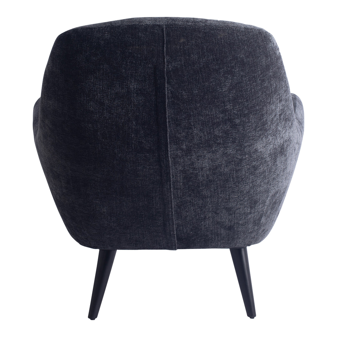 Donny Anthracite Fauteuil Black Wooden Legs