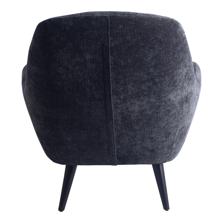 Donny Anthracite Fauteuil Black Wooden Legs