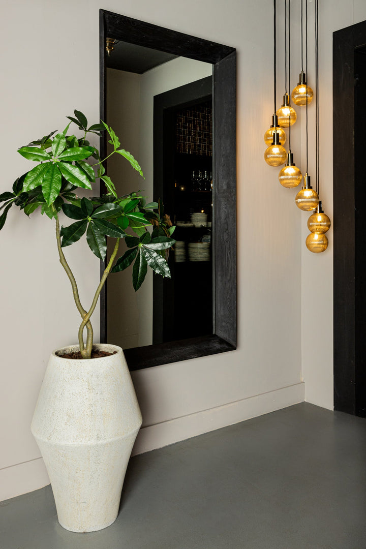 Chevar Black Oak Wood Mirror Rectangle S 70x130x160cm PTMD