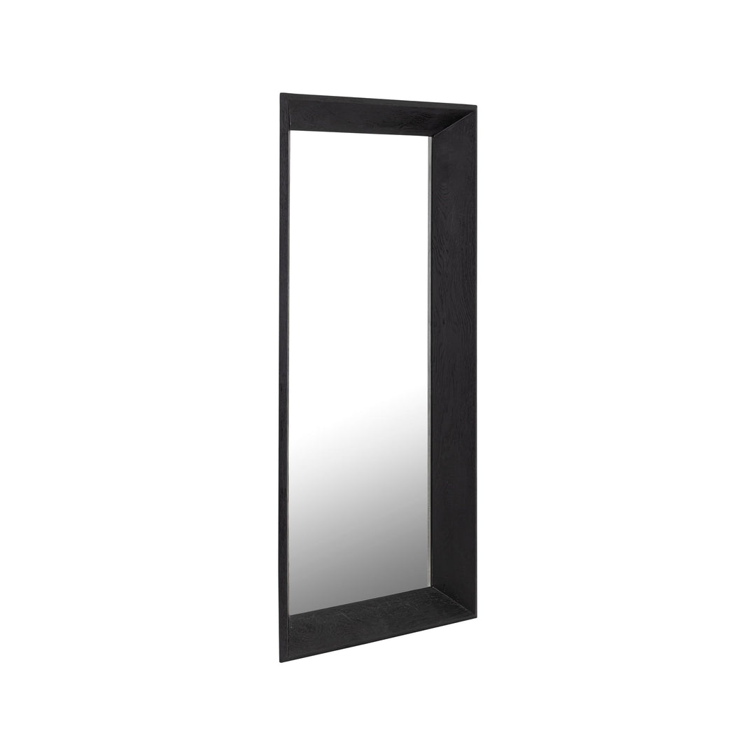 Chevar Black Oak Wood Mirror Rectangle S 70x130x160cm PTMD