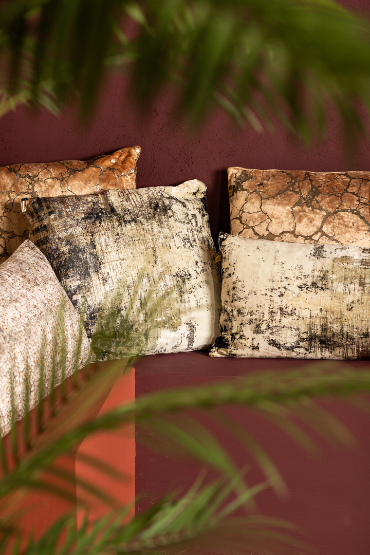 Curt Cream Velvet Square Cushion Square Print