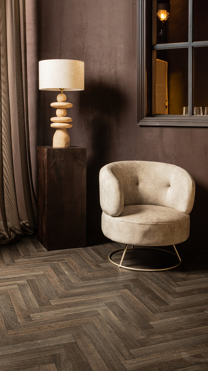 Carice Beige Fauteuil Infinity 2 Beige Gold Base