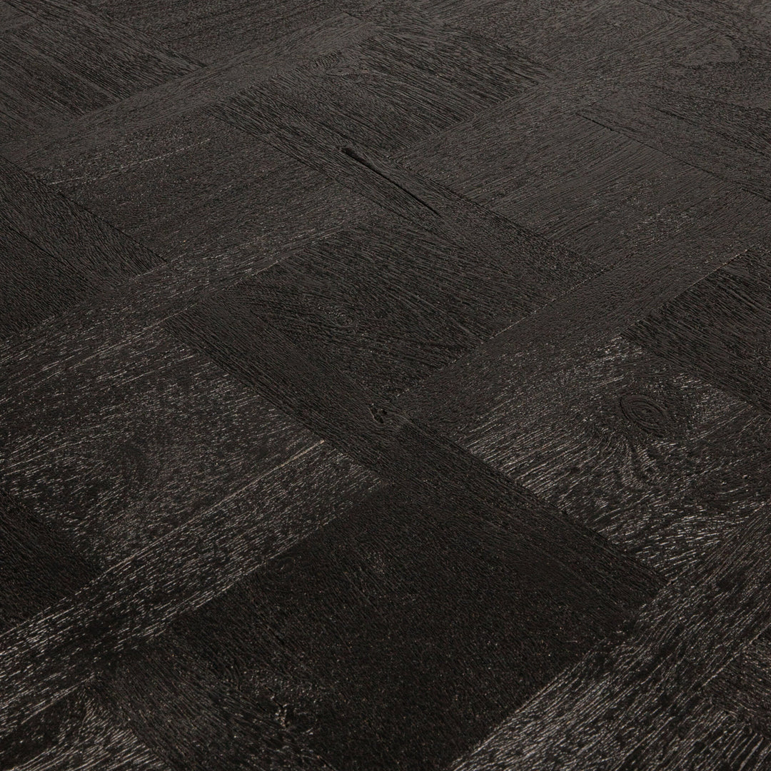 Fieron Black Wooden Dining Table Organic Round