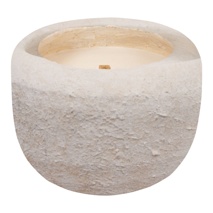 Gabor Cream Cement Outdoor Candle M