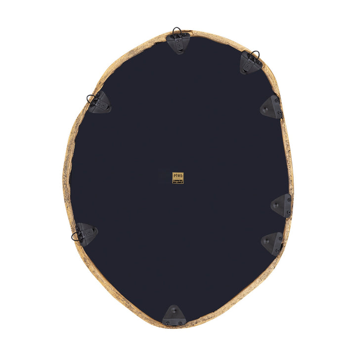 Paislie Brass Organic Shaped Mirror Round 56x3x72cm PTMD