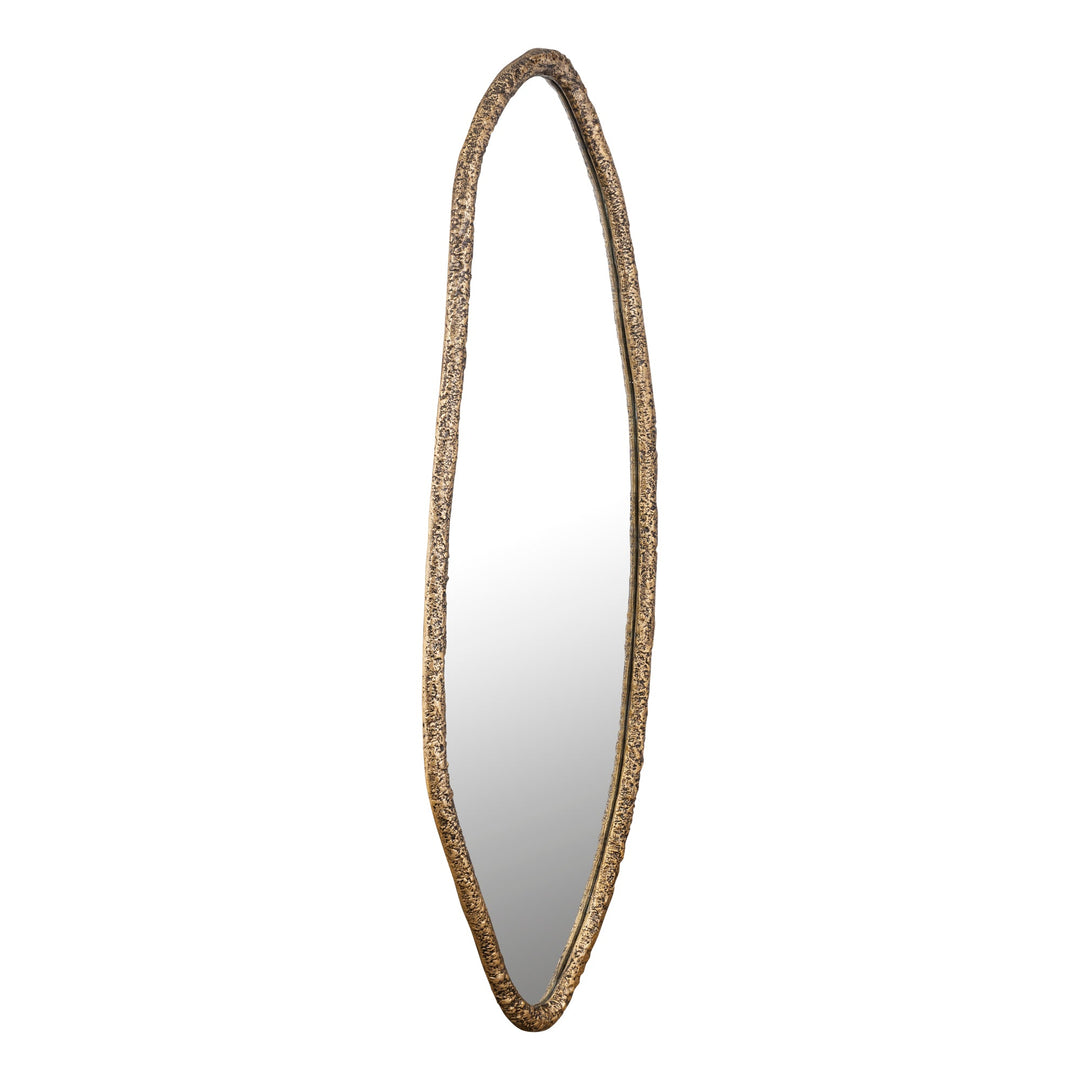 Paislie Brass Organic Shaped Mirror Oval 56x3x150cm PTMD