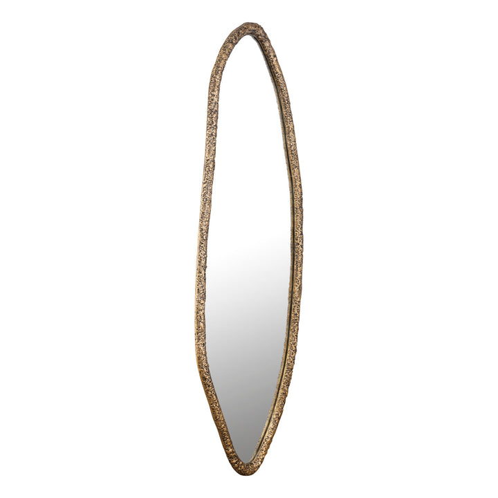 Paislie Brass Organic Shaped Mirror Oval 56x3x150cm PTMD