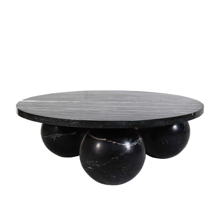 Diro Black Marble 3-bol salontafel rond