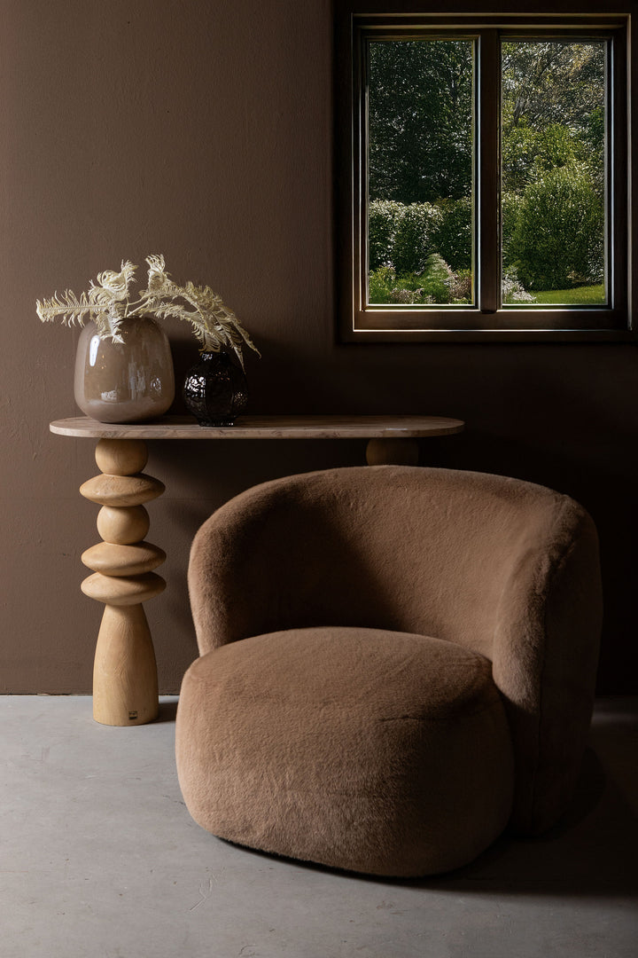 Aphrodite Mocca Fauteuil Fur