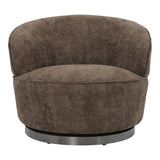 Filou Draaifauteuil Donkerbruin - Ronde Fauteuil
