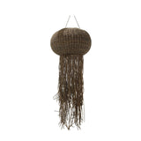 Gevlochten hanglamp jellyfish Ø50 of Ø60 cm – PTMD Goa Bruin