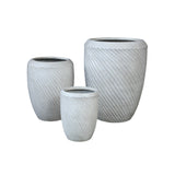 Beton Bloempot – Luxe Design Pot met Wave Structuur