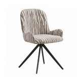 PTMD Leander Eetkamerstoel Zebra Beige (Set van 2)